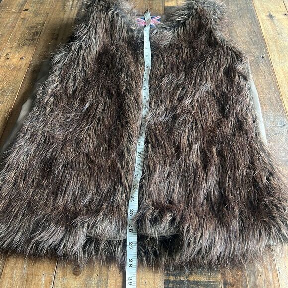 Miss London Faux Fur and Leather Vest Womens Size Large - Picture 7 of 8